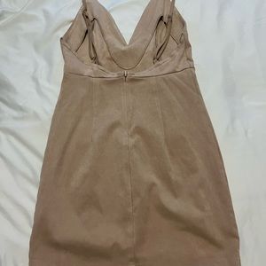 tan mini dress